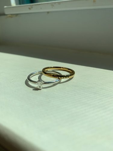Tiny Stackable Name Ring photo review