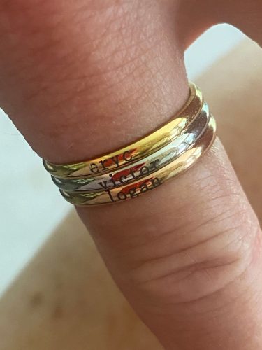 Tiny Stackable Name Ring photo review